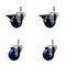 Service Caster 3'' Solid Poly Wheel Swivel 7/16'' Grip Ring Stem Caster Set 2 Brakes, 4PK SCC-GR20S314-SPUS-PLB-716138-2-S-2 - alternate 1